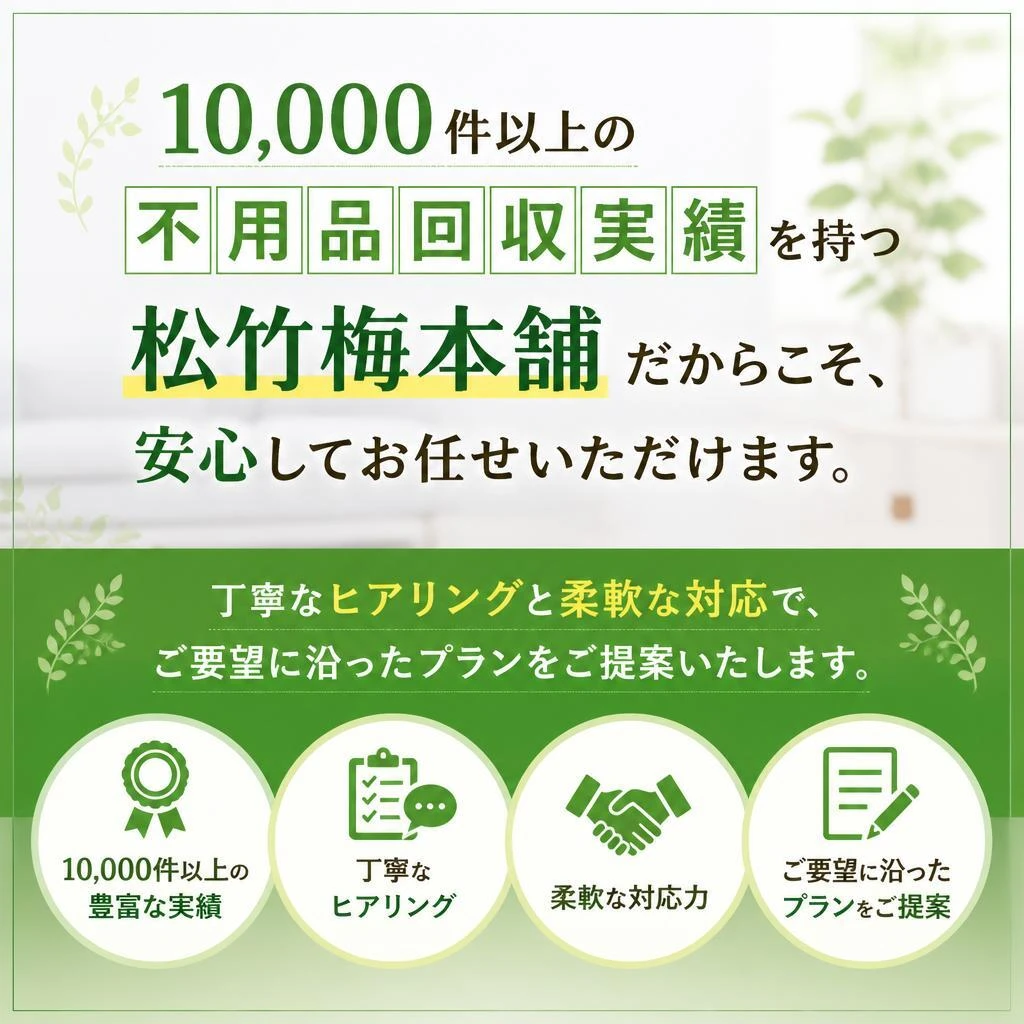 豊富な実績で安心のサービス